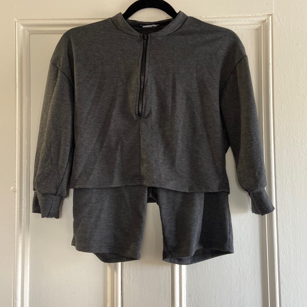Fashion Nova sweater and biker short set